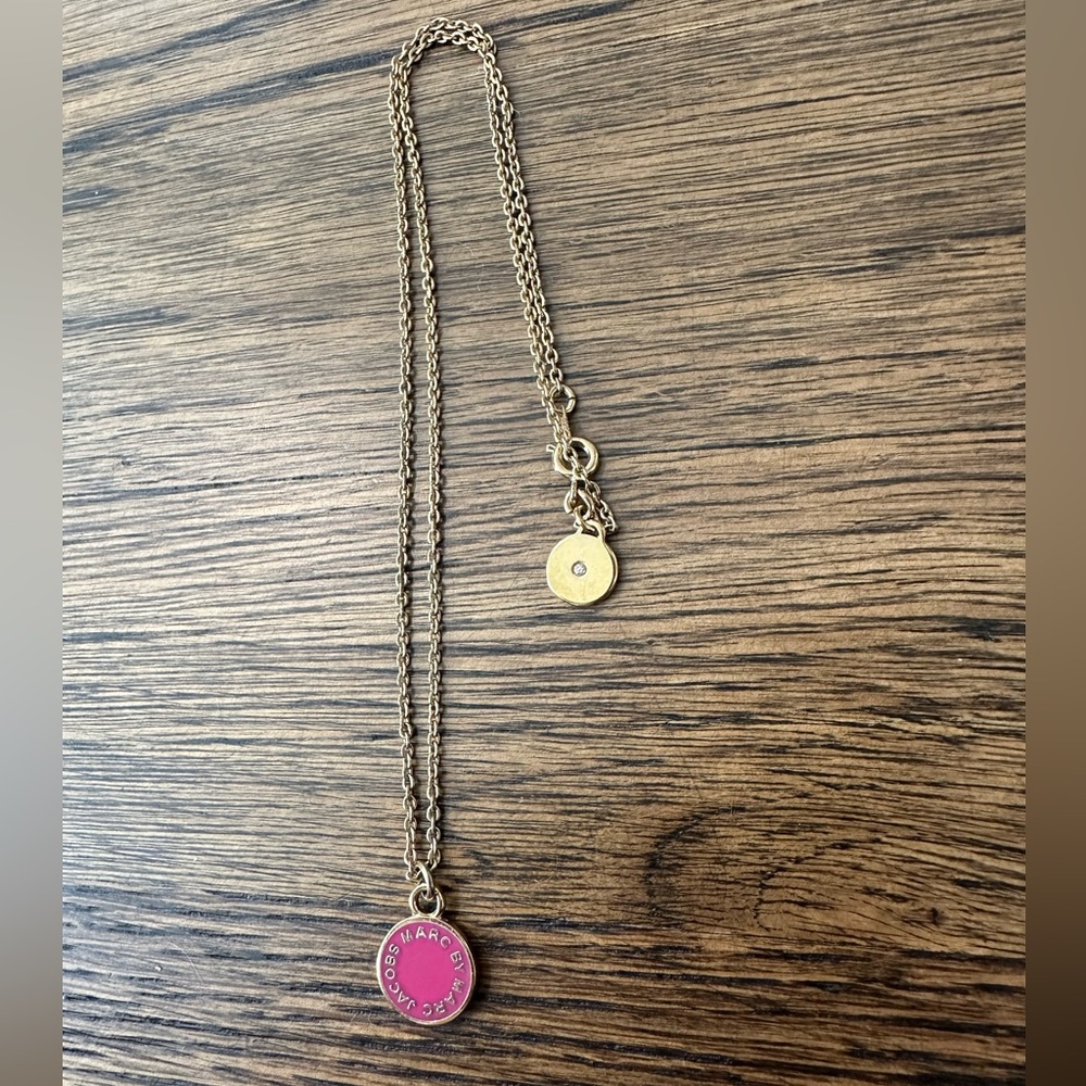 RARE Marc by Marc Jacobs Pink Logo Necklace